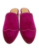 The Office of Angela Scott Velvet Grosgrain Trim Mules