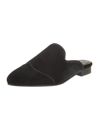 The Office of Angela Scott Velvet Grosgrain Trim Mules
