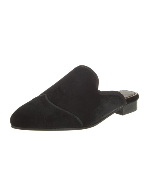The Office of Angela Scott Velvet Grosgrain Trim Mules