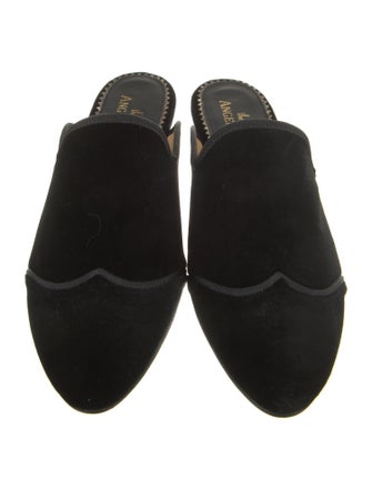 The Office of Angela Scott Velvet Grosgrain Trim Mules