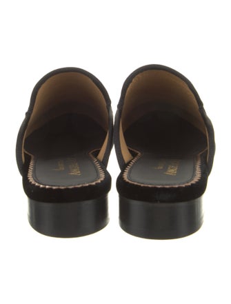 The Office of Angela Scott Velvet Grosgrain Trim Mules