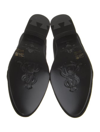 The Office of Angela Scott Velvet Grosgrain Trim Mules