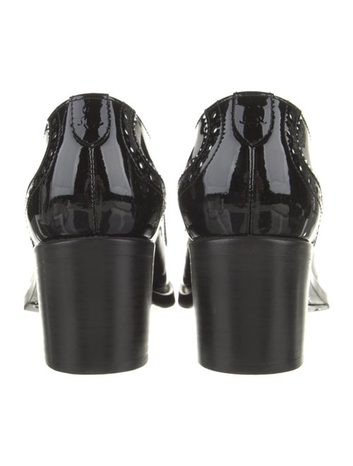 The Office of Angela Scott Patent Leather Scalloped Accent Pumps