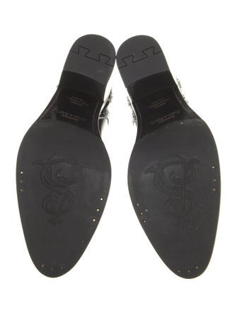 The Office of Angela Scott Patent Leather Scalloped Accent Pumps