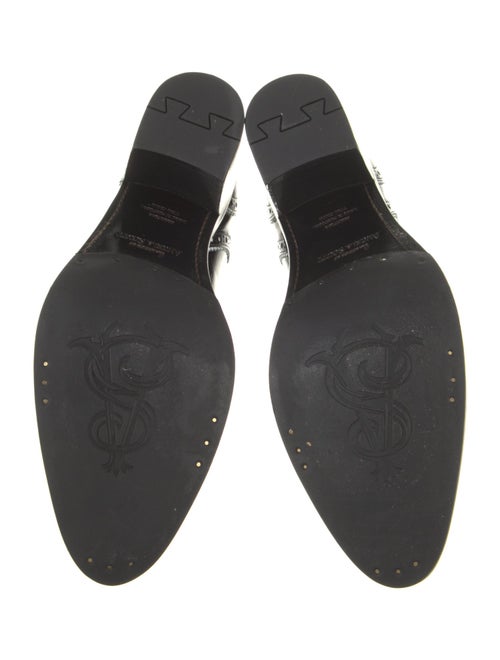 The Office of Angela Scott Patent Leather Scalloped Accent Pumps