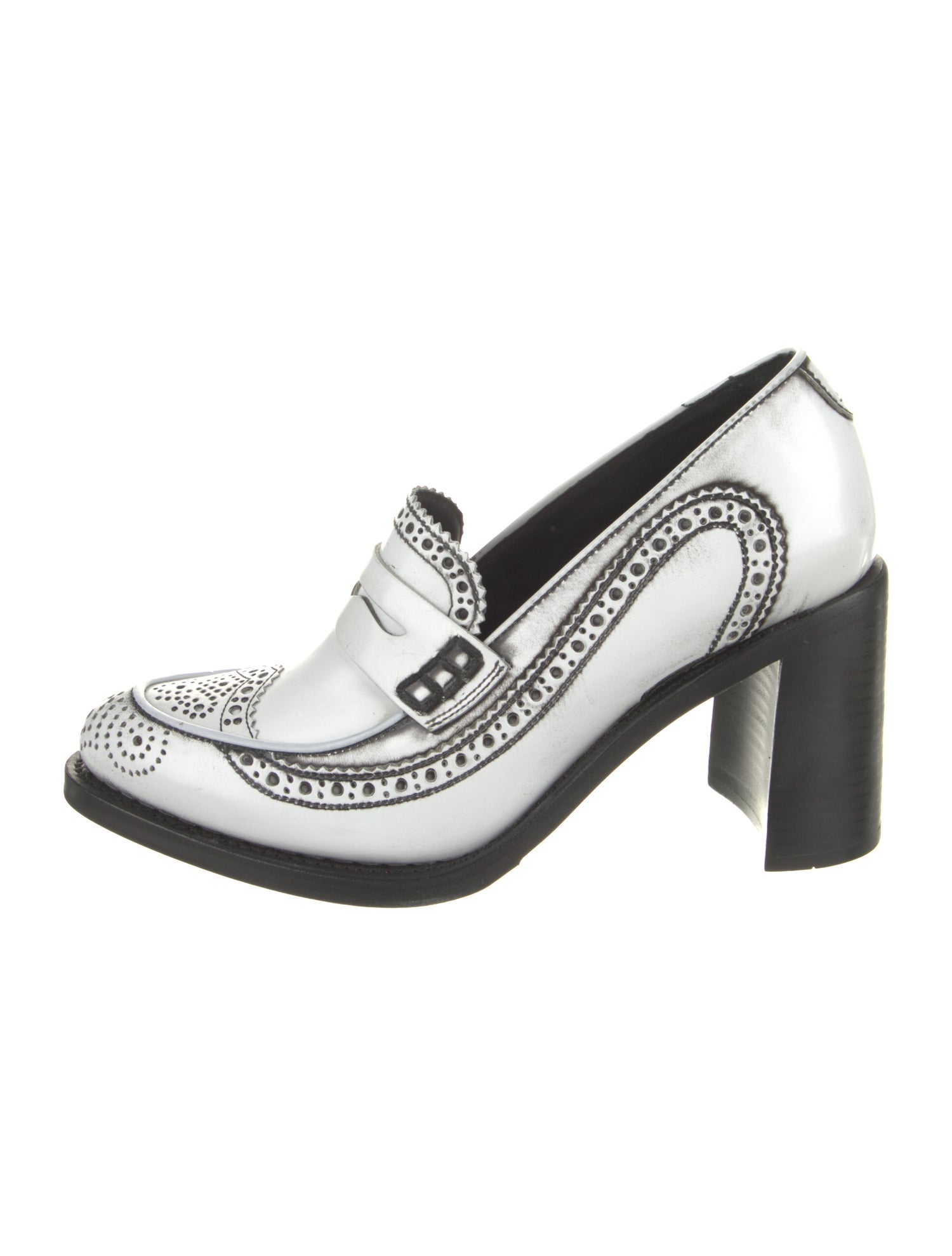 The Office of Angela Scott Leather Slingback Pumps