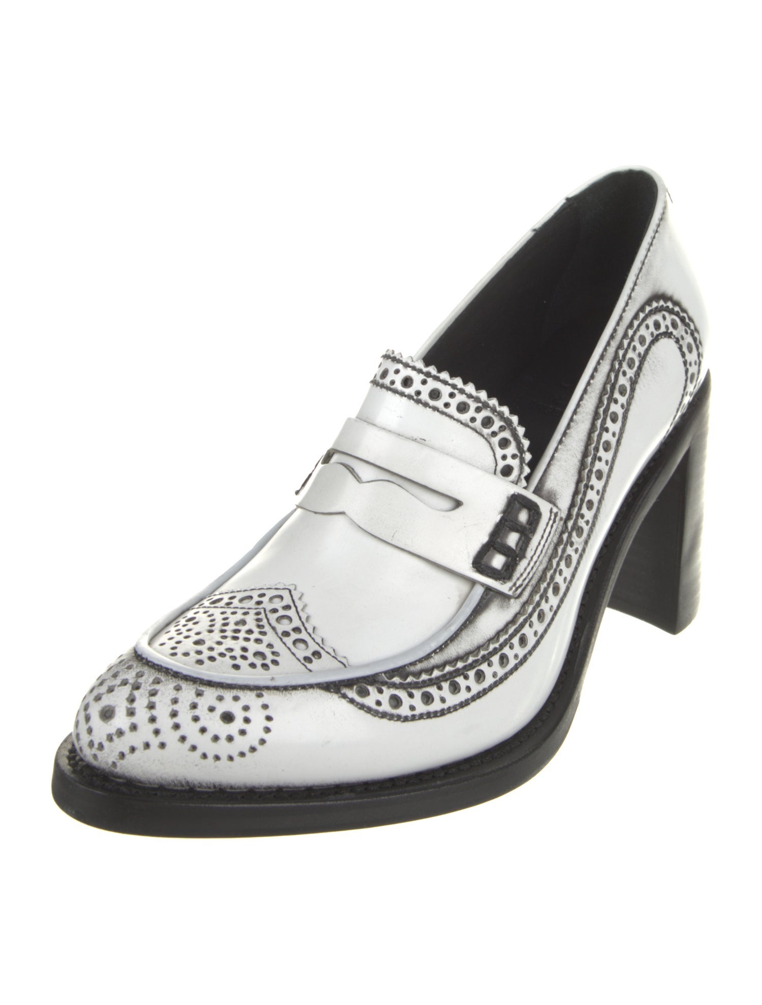 The Office of Angela Scott Leather Slingback Pumps