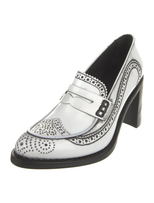 The Office of Angela Scott Leather Slingback Pumps