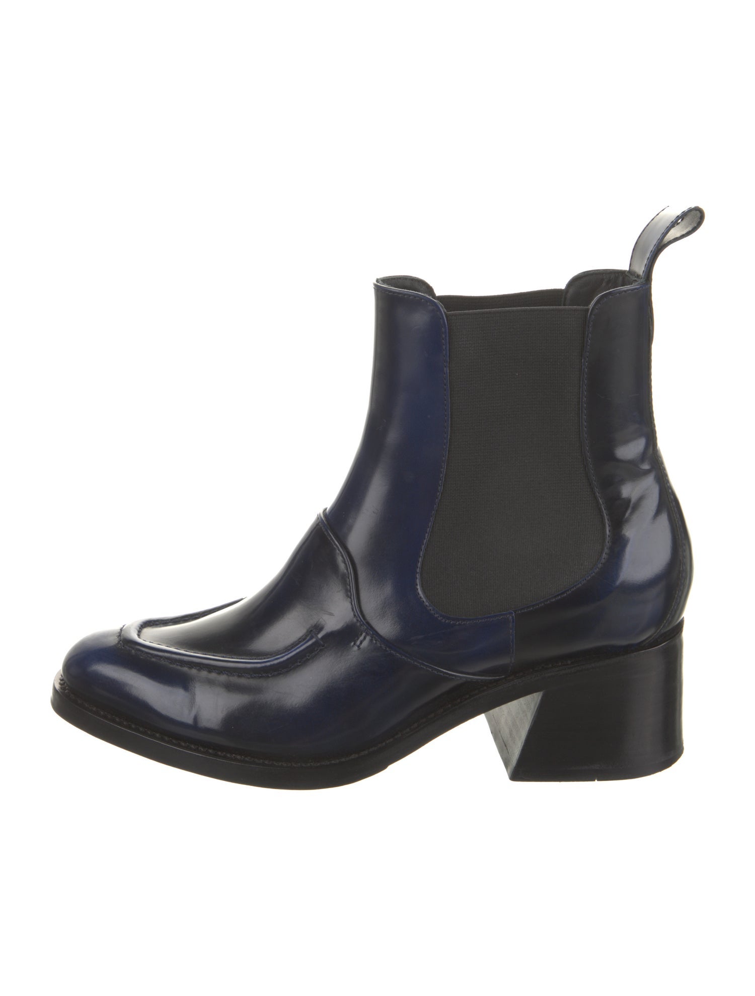 The Office of Angela Scott Patent Leather Chelsea Boots