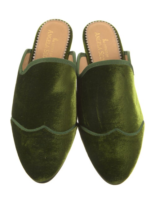 The Office of Angela Scott Velvet Grosgrain Trim Mules