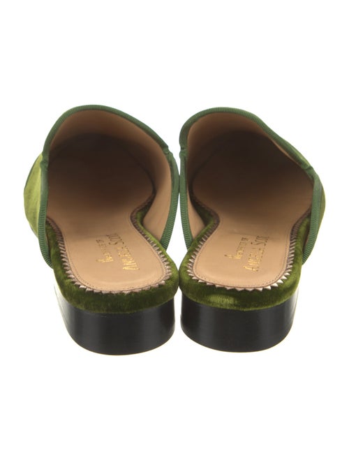 The Office of Angela Scott Velvet Grosgrain Trim Mules