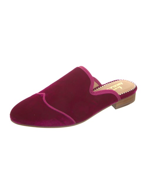 The Office of Angela Scott Velvet Grosgrain Trim Mules