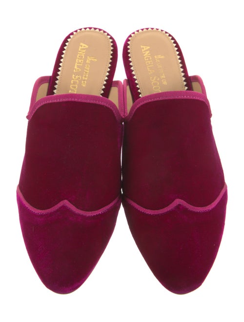 The Office of Angela Scott Velvet Grosgrain Trim Mules