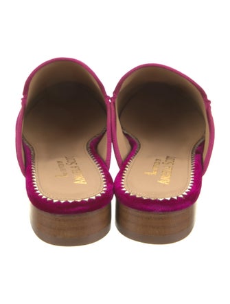 The Office of Angela Scott Velvet Grosgrain Trim Mules