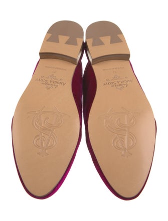 The Office of Angela Scott Velvet Grosgrain Trim Mules