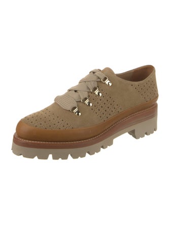 The Office of Angela Scott Suede Cutout Accent Moccasins