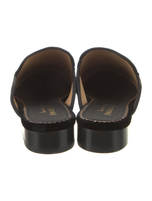 The Office of Angela Scott Velvet Grosgrain Trim Mules
