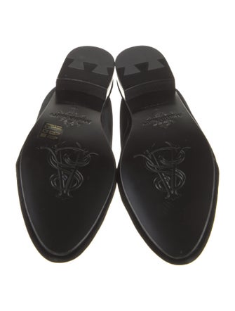 The Office of Angela Scott Velvet Grosgrain Trim Mules