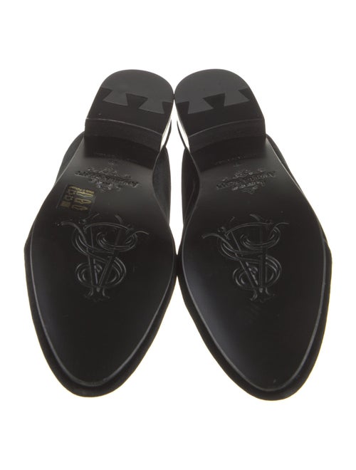 The Office of Angela Scott Velvet Grosgrain Trim Mules