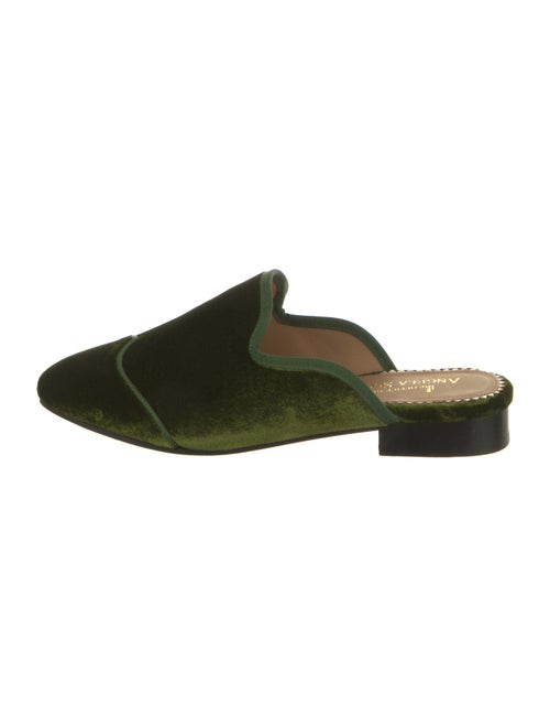 The Office of Angela Scott Velvet Grosgrain Trim Mules