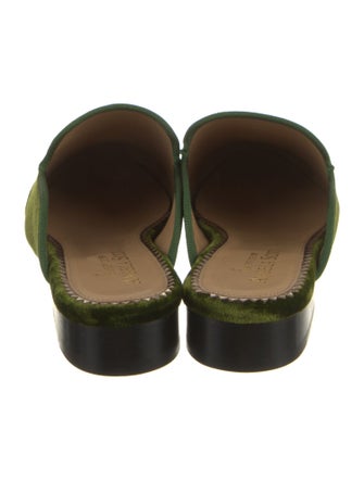 The Office of Angela Scott Velvet Grosgrain Trim Mules
