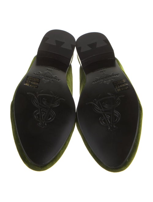 The Office of Angela Scott Velvet Grosgrain Trim Mules