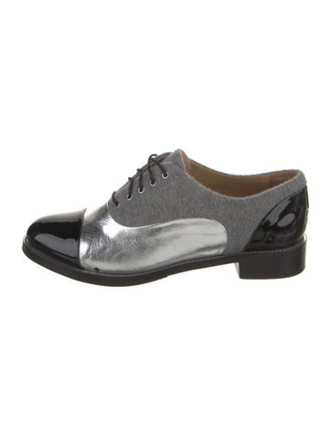 The Office of Angela Scott Oxfords Patent Leather Colorblock Pattern 9.5