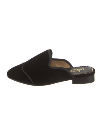 The Office of Angela Scott Velvet Grosgrain Trim Mules
