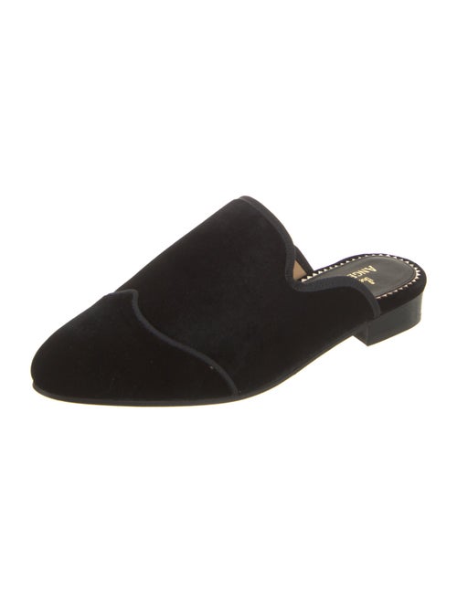 The Office of Angela Scott Velvet Grosgrain Trim Mules