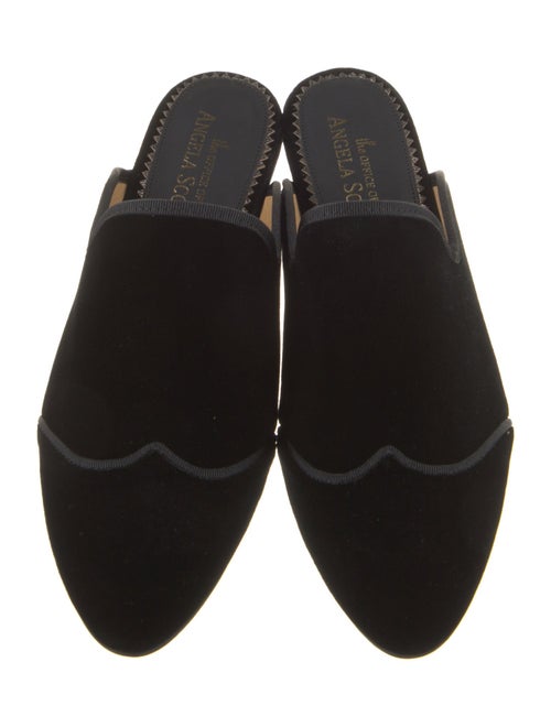 The Office of Angela Scott Velvet Grosgrain Trim Mules
