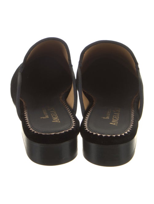 The Office of Angela Scott Velvet Grosgrain Trim Mules