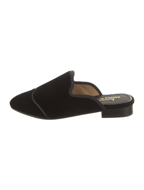 The Office of Angela Scott Velvet Grosgrain Trim Mules