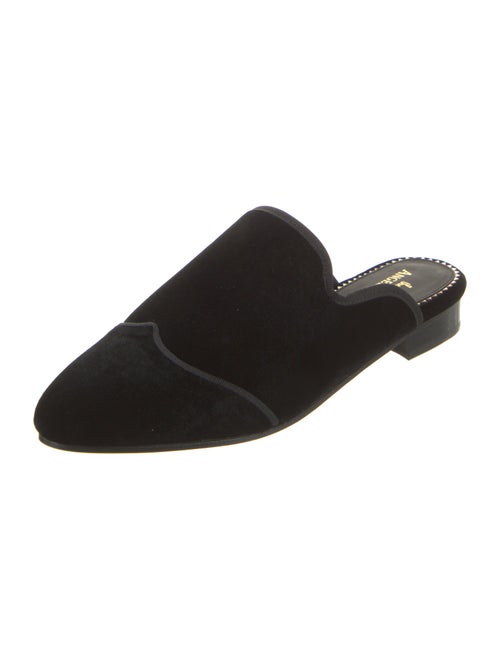The Office of Angela Scott Velvet Grosgrain Trim Mules