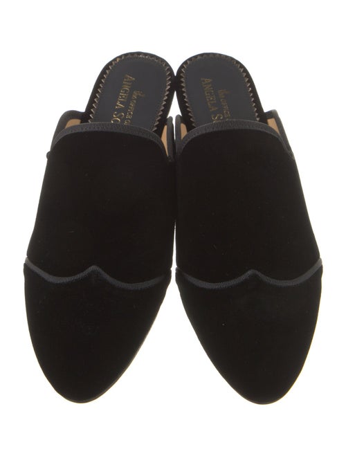 The Office of Angela Scott Velvet Grosgrain Trim Mules