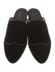 The Office of Angela Scott Velvet Grosgrain Trim Mules
