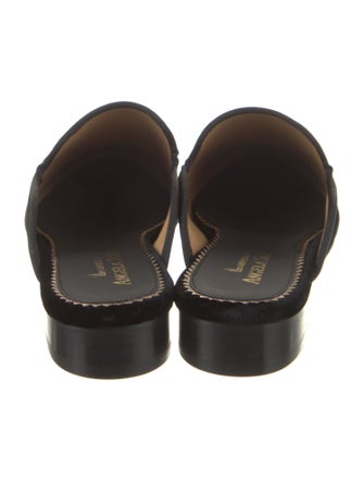 The Office of Angela Scott Velvet Grosgrain Trim Mules