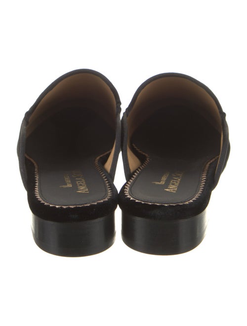The Office of Angela Scott Velvet Grosgrain Trim Mules