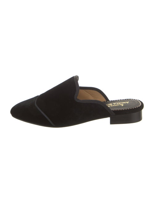The Office of Angela Scott Velvet Grosgrain Trim Mules
