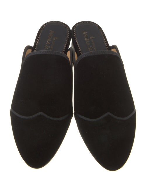 The Office of Angela Scott Velvet Grosgrain Trim Mules