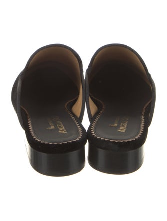 The Office of Angela Scott Velvet Grosgrain Trim Mules