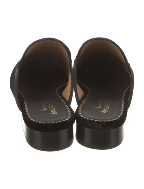 The Office of Angela Scott Velvet Grosgrain Trim Mules