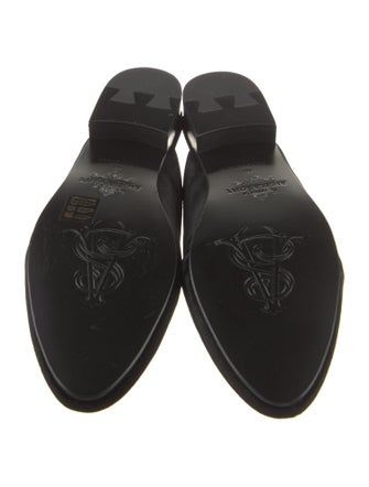 The Office of Angela Scott Velvet Grosgrain Trim Mules