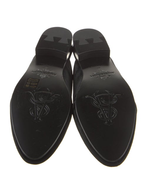 The Office of Angela Scott Velvet Grosgrain Trim Mules