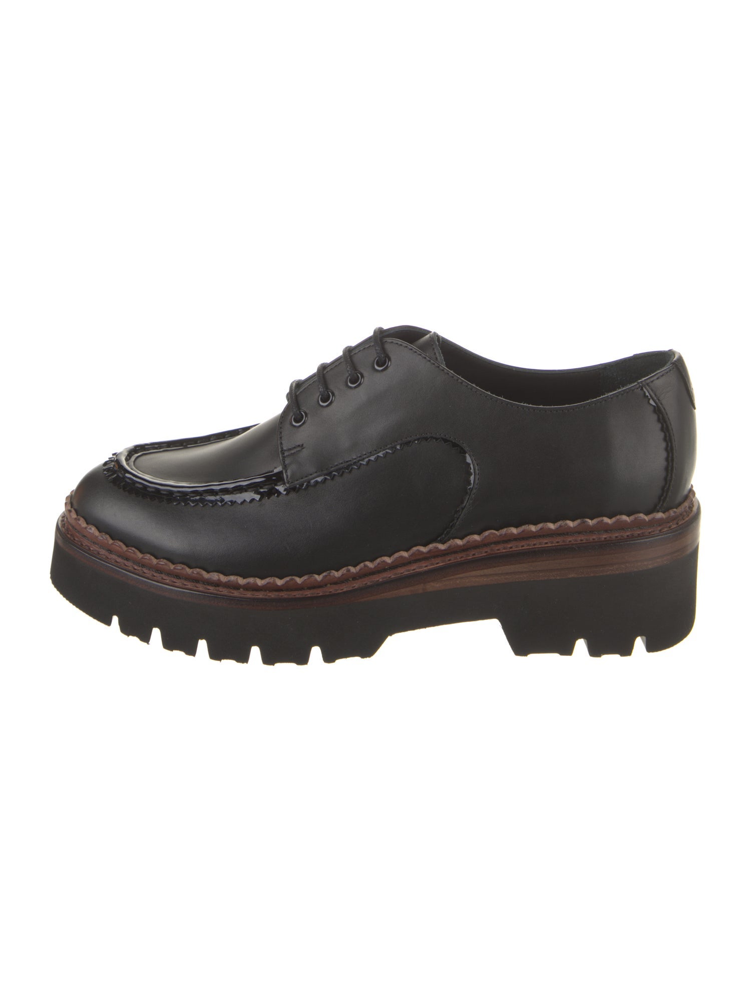 The Office of Angela Scott Leather Scalloped Accent Oxfords