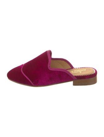 The Office of Angela Scott Velvet Grosgrain Trim Mules