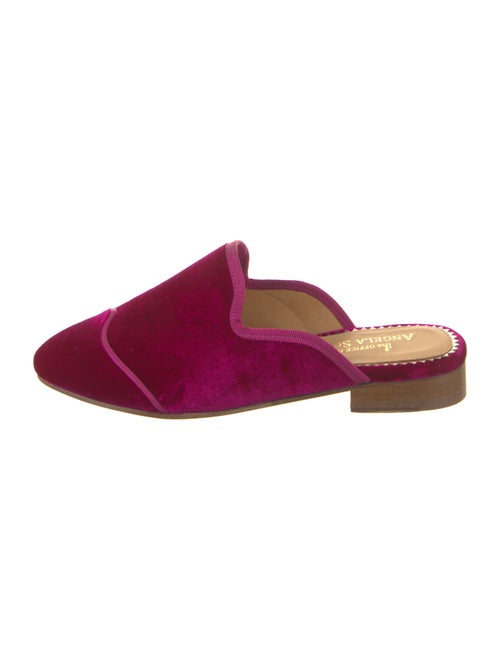 The Office of Angela Scott Velvet Grosgrain Trim Mules