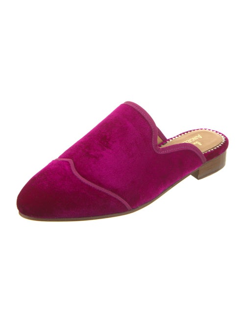 The Office of Angela Scott Velvet Grosgrain Trim Mules