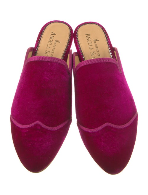 The Office of Angela Scott Velvet Grosgrain Trim Mules