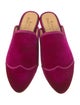 The Office of Angela Scott Velvet Grosgrain Trim Mules
