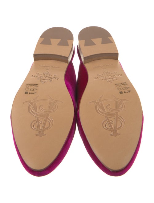 The Office of Angela Scott Velvet Grosgrain Trim Mules